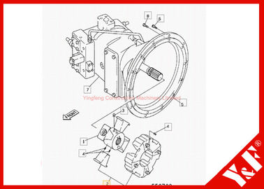 comprare L'accoppiamento dell'escavatore del Jcb Js220 per il gruppo dell'azionamento della pompa idraulica Jrj0213 collega il motore online manufacture