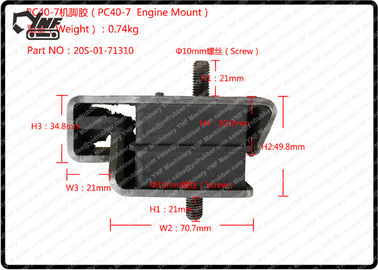 comprare Supporti di motore di gomma di KOMATSU, cuscino di gomma 20S-01-71310 del motore dell'escavatore di PC40 PC50 online manufacture