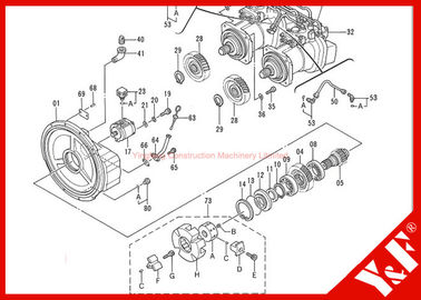 comprare Accoppiamento di azionamento del motore dell'escavatore di Hitachi al volano del motore che monta l'asse della pompa idraulica online manufacture