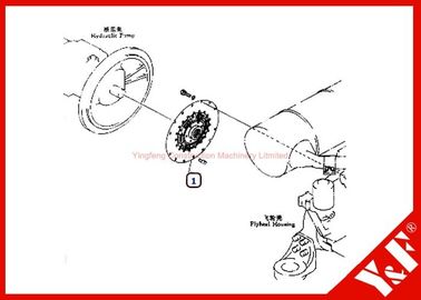 L'escavatore su misura di KOMATSU parte PC200-6 il motore dell'ammortizzatore 20Y-01-11112 6D102