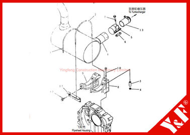 L'escavatore di KOMATSU parte il piatto del morsetto 6210-11-5232 del silenziatore 6738-11-5940 U-Bolt 6210-11-5232 di Pc200-7 6738-11-5510