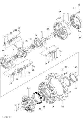1032486 parti ZX200 ZX240-3 ZX240-3-HCMC ZX240-3G ZX240-5G di Hitachi del trasportatore